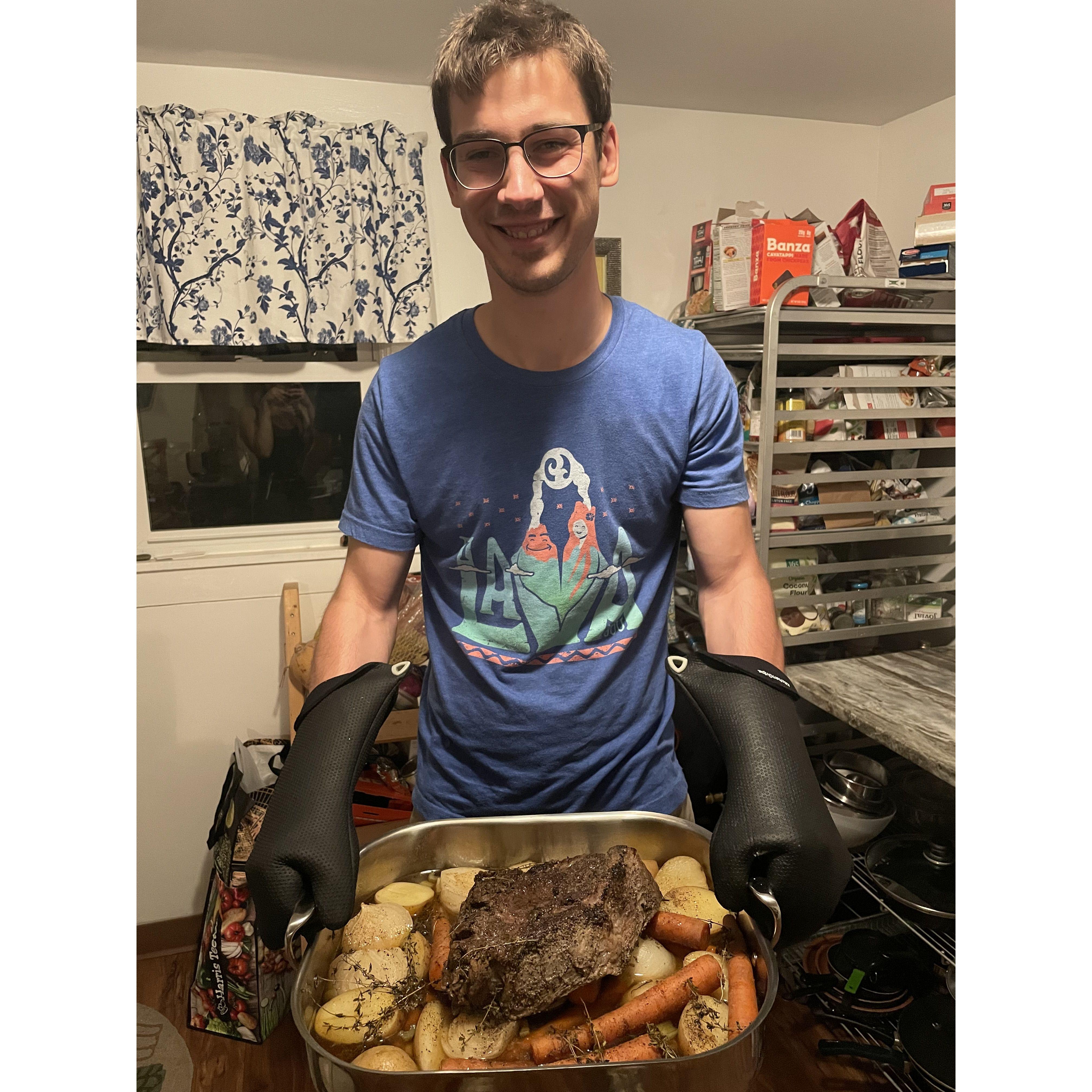Our first attempt at recreating Grandma Floden's roast... we're still working on it!