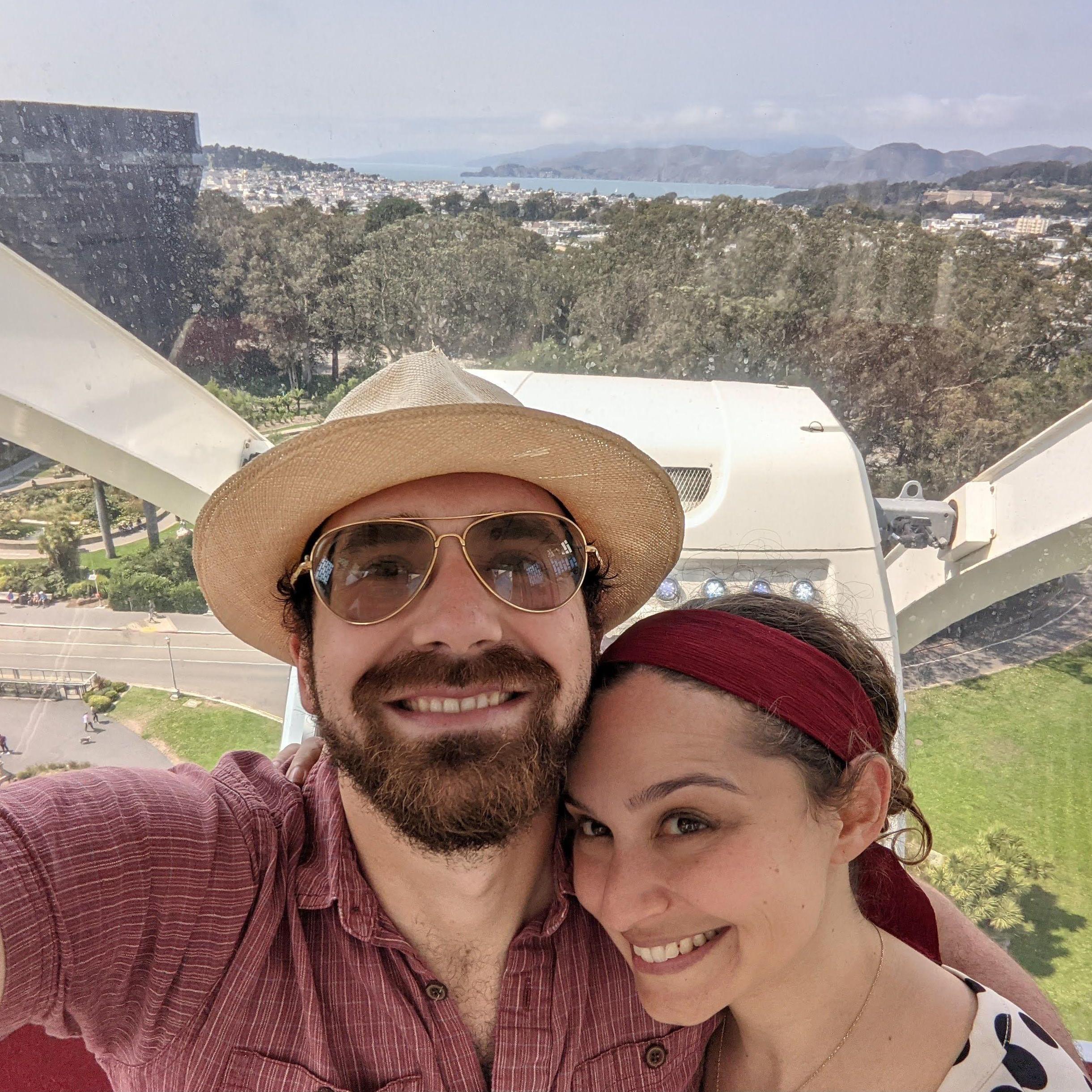 On the ferris wheel in Golden Gate Park