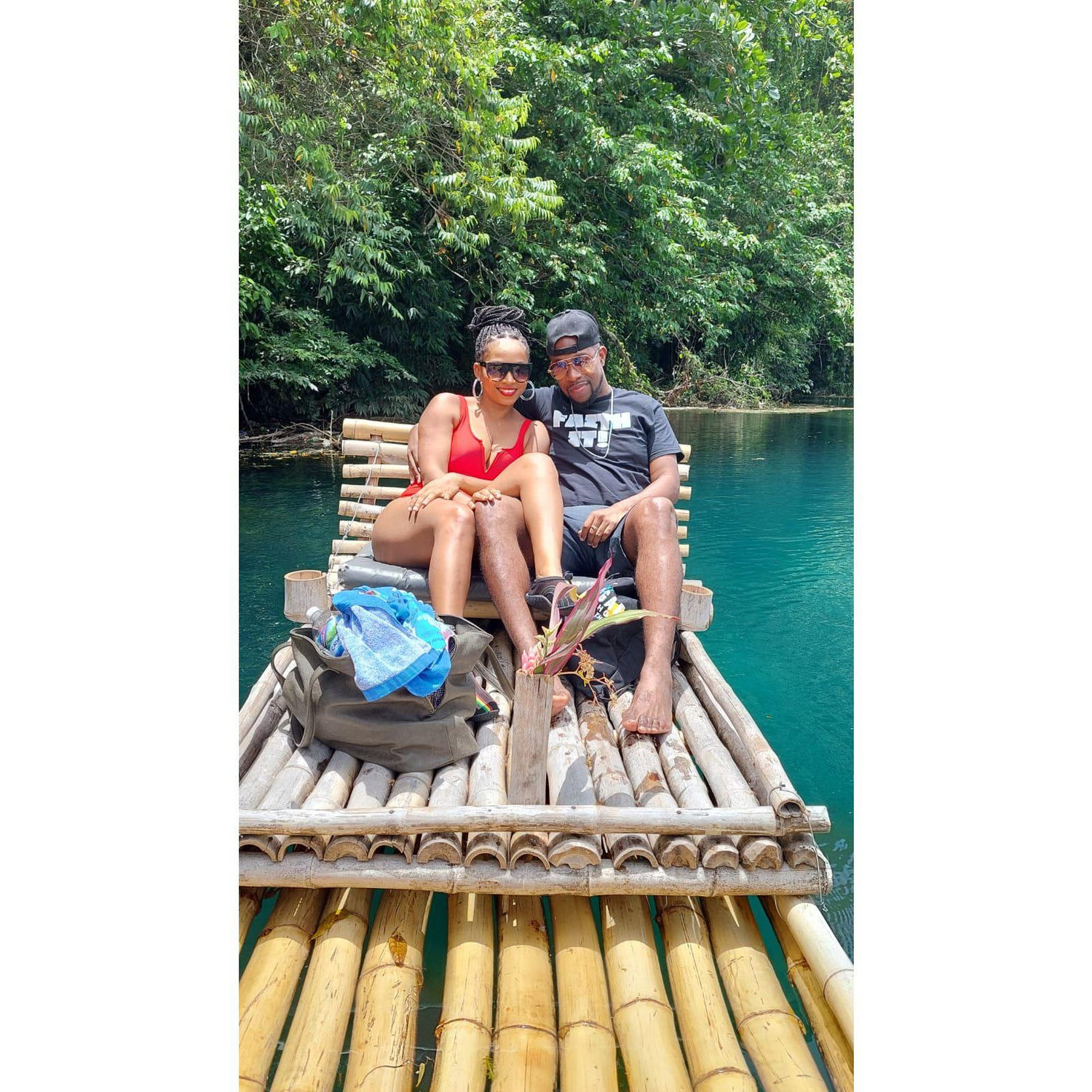 "Rowing through life together, one adventure at a time! 🚣‍♂️💙💍 #LoveOnTheRapids #AdventureAwaits"