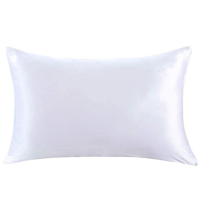 ZIMASILK 100% Mulberry Silk Pillowcase for Hair and Skin Health,Both Side 19 Momme Silk,1pc (Standard 20''x26”, White)