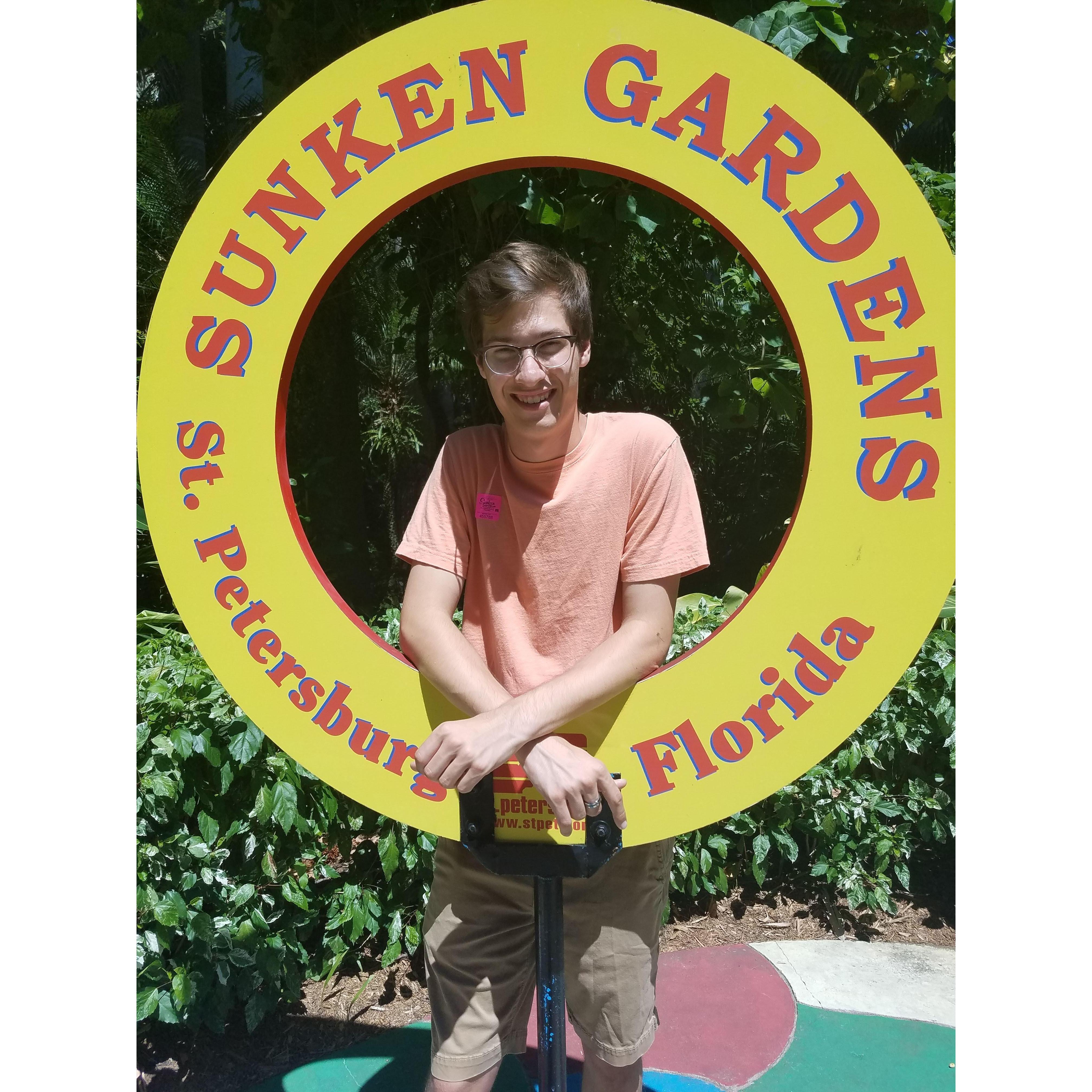 A picture from our first time at Sunken Garden together! April 22, 2019!