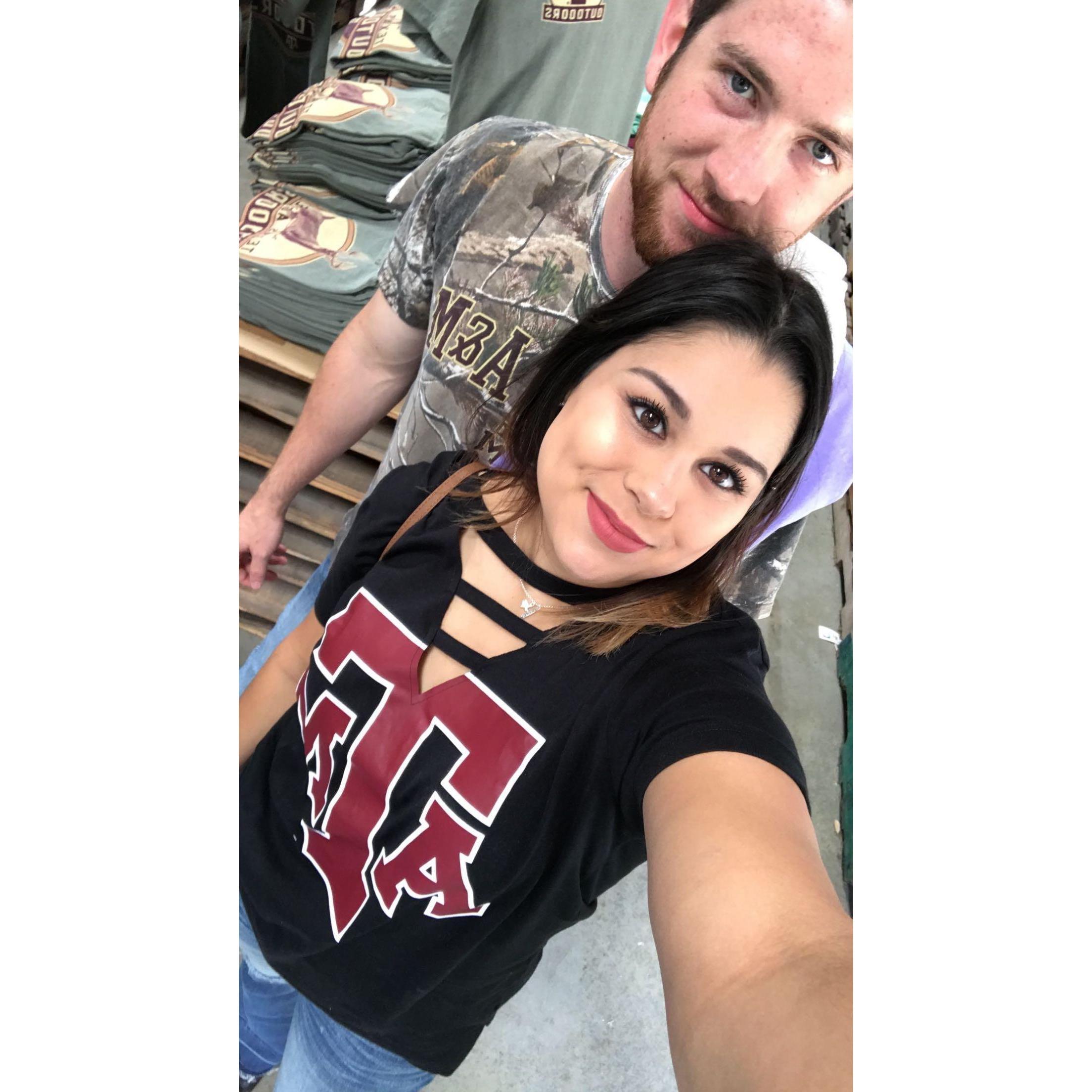 Right before my first A&M football game!