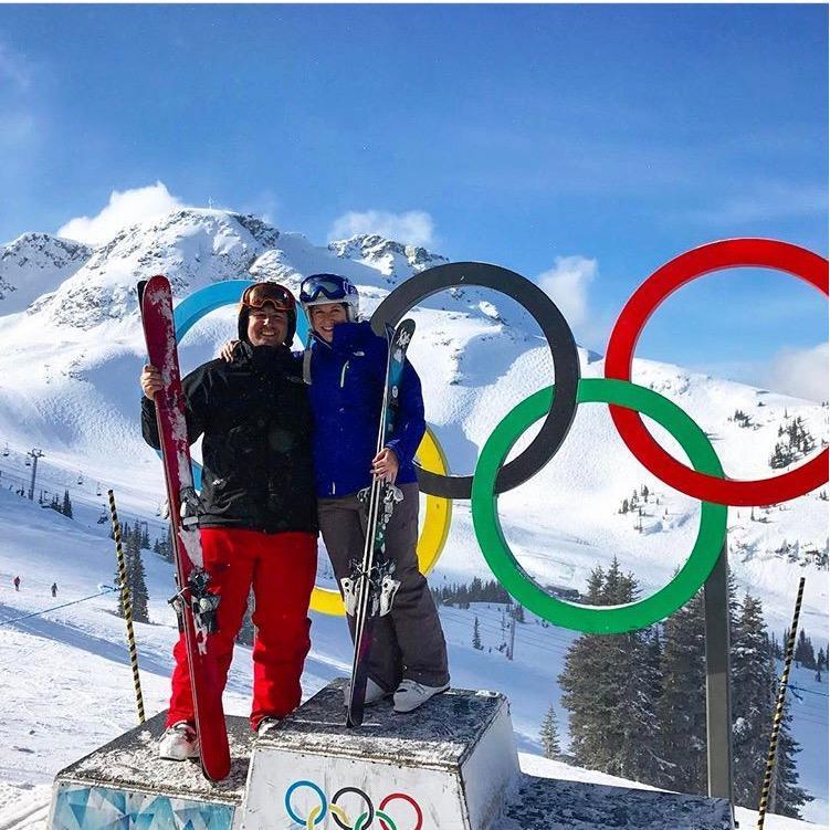 Maddie taught Chuck a thing or two on the slopes