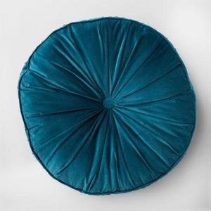 Floor Pillow Round Velvet Teal - Opalhouse™