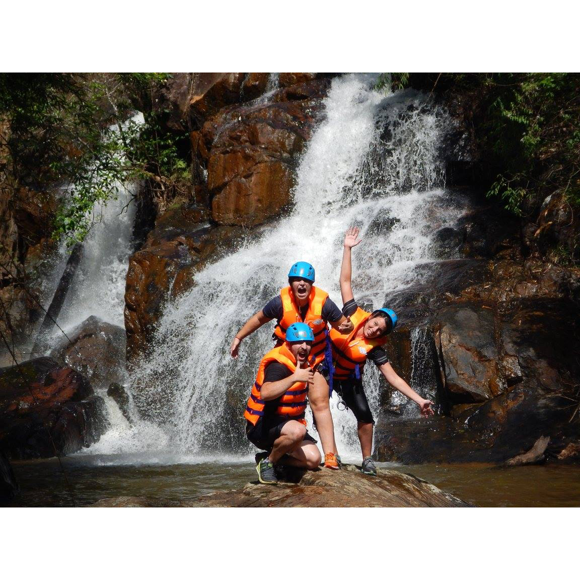 Rappelling down waterfalls in our favorite place: Dalat, Vietnam