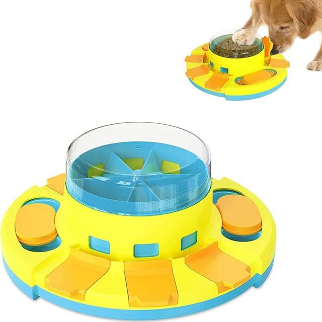 Potaroma Dog Food Puzzle Toy 2 Levels, Slow Feeder for Large Small Dogs, Dog Treat Feeding Toys for IQ Training, Dog Entertainment Toys, 4.2 Inch Height