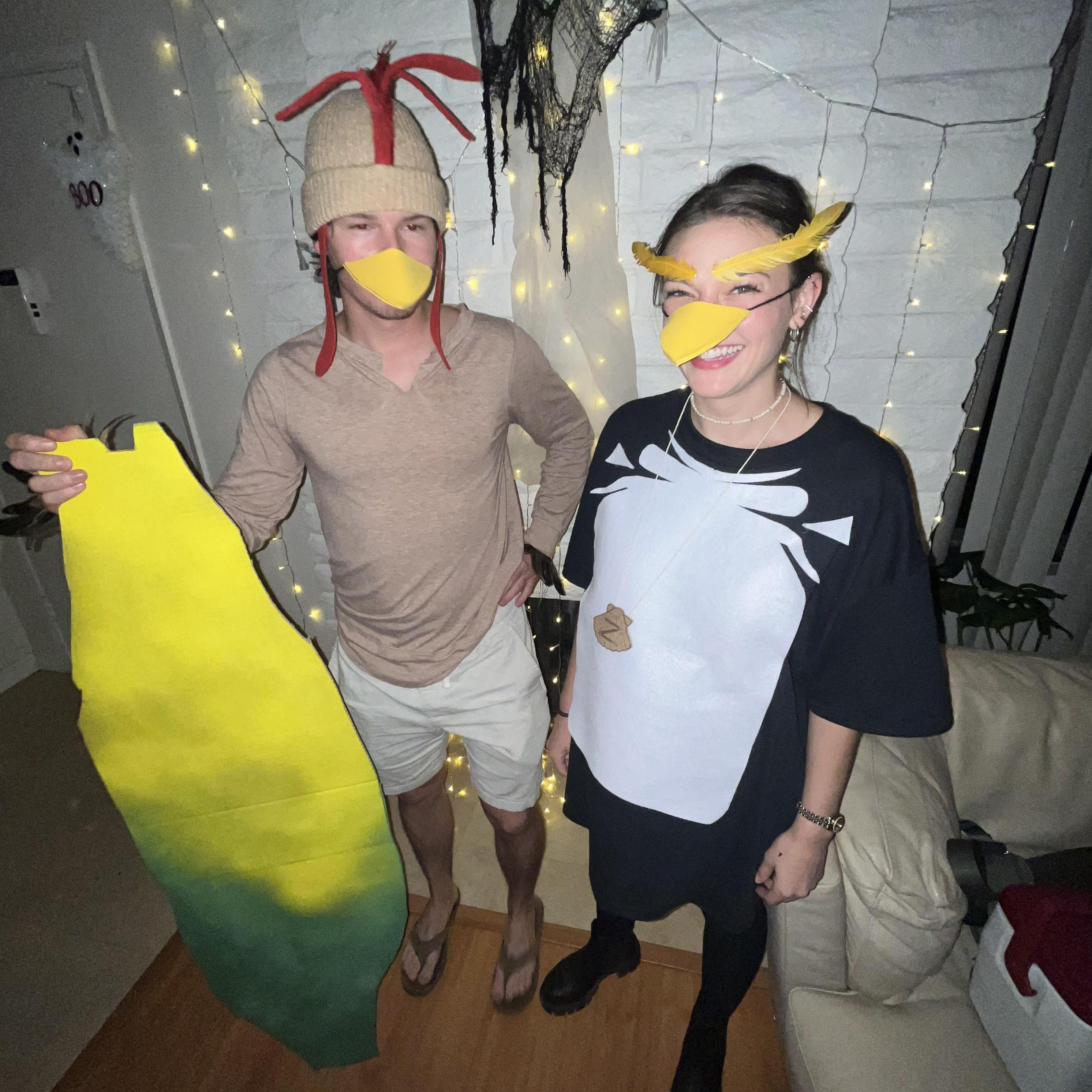 Halloween 2023 (we went as Cody and Chicken Joe from Surfs up)
