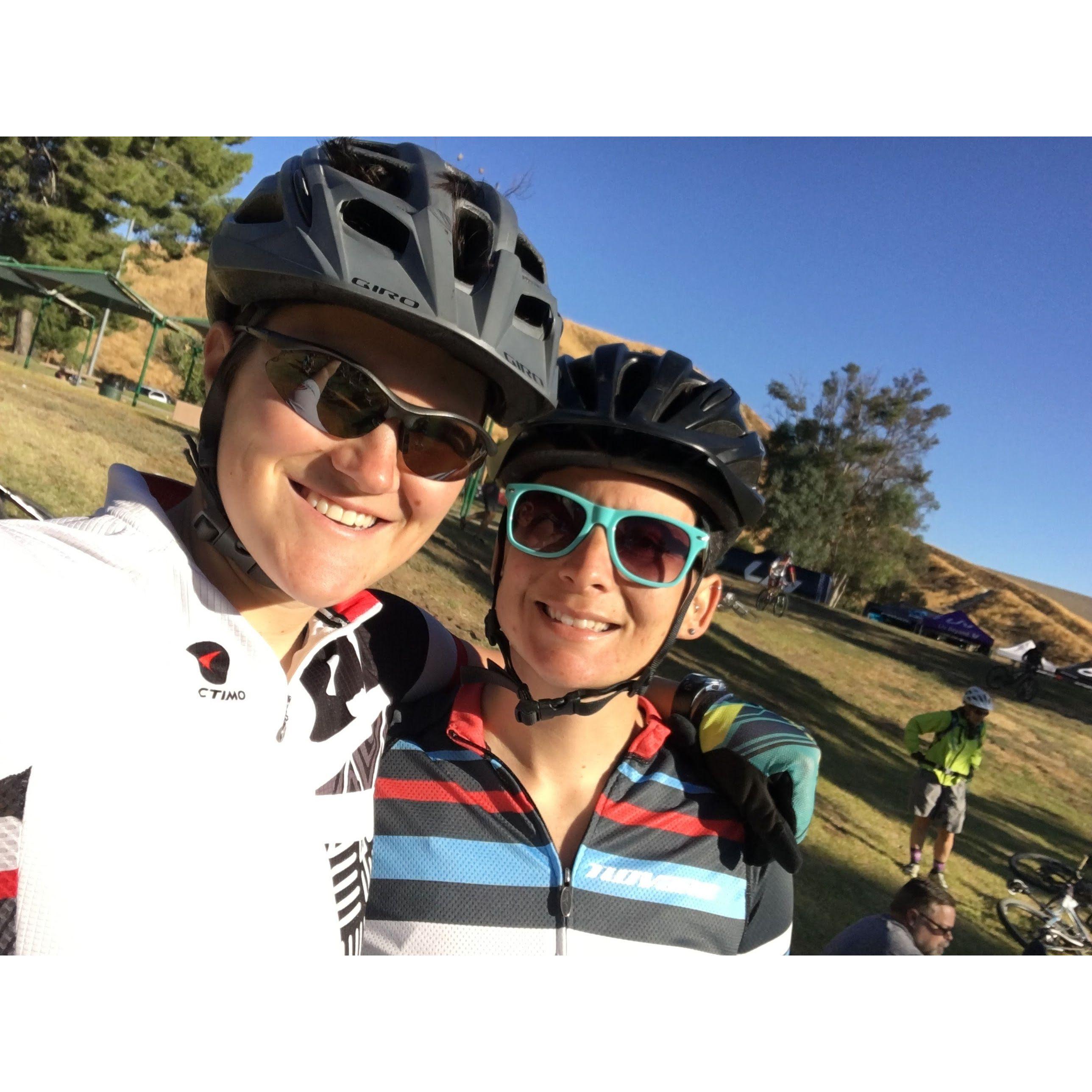Oct 2017, fun riding mountain bikes together