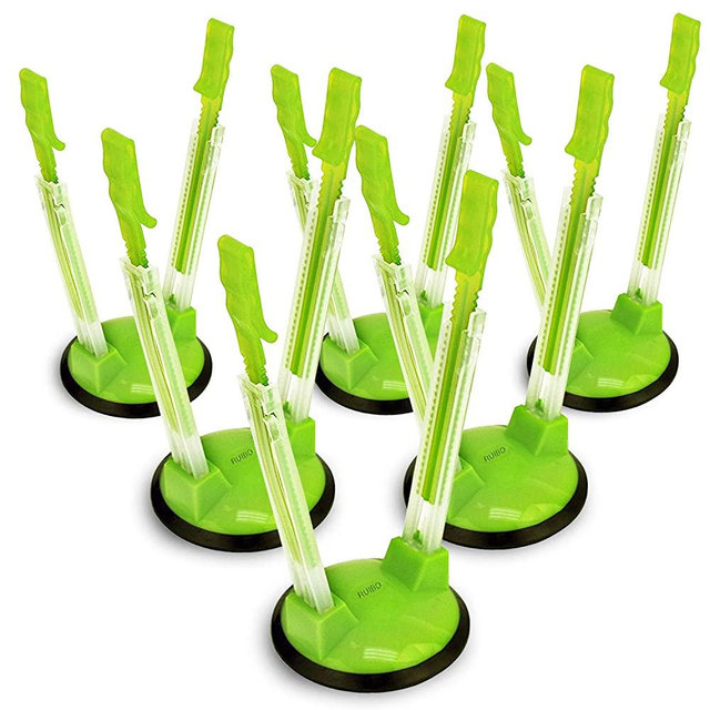 Ziplock Bag Holder Stand Adjustable For Plastic Freezer Bags/Hands Free Baggy Rack Gallon Bag Holder Stand,6 Pack/6pcs