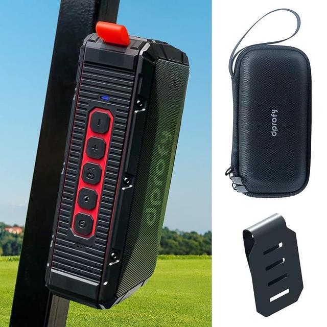 Pro Portable Magnetic Bluetooth Golf Speaker Wireless Waterproof IPX6/Shockproof - 3rd Generation Magnetic Golf Speakers for Golf Cart 24 Hour Playtime Golf Accessories (TWS & SD Card Function + Case)