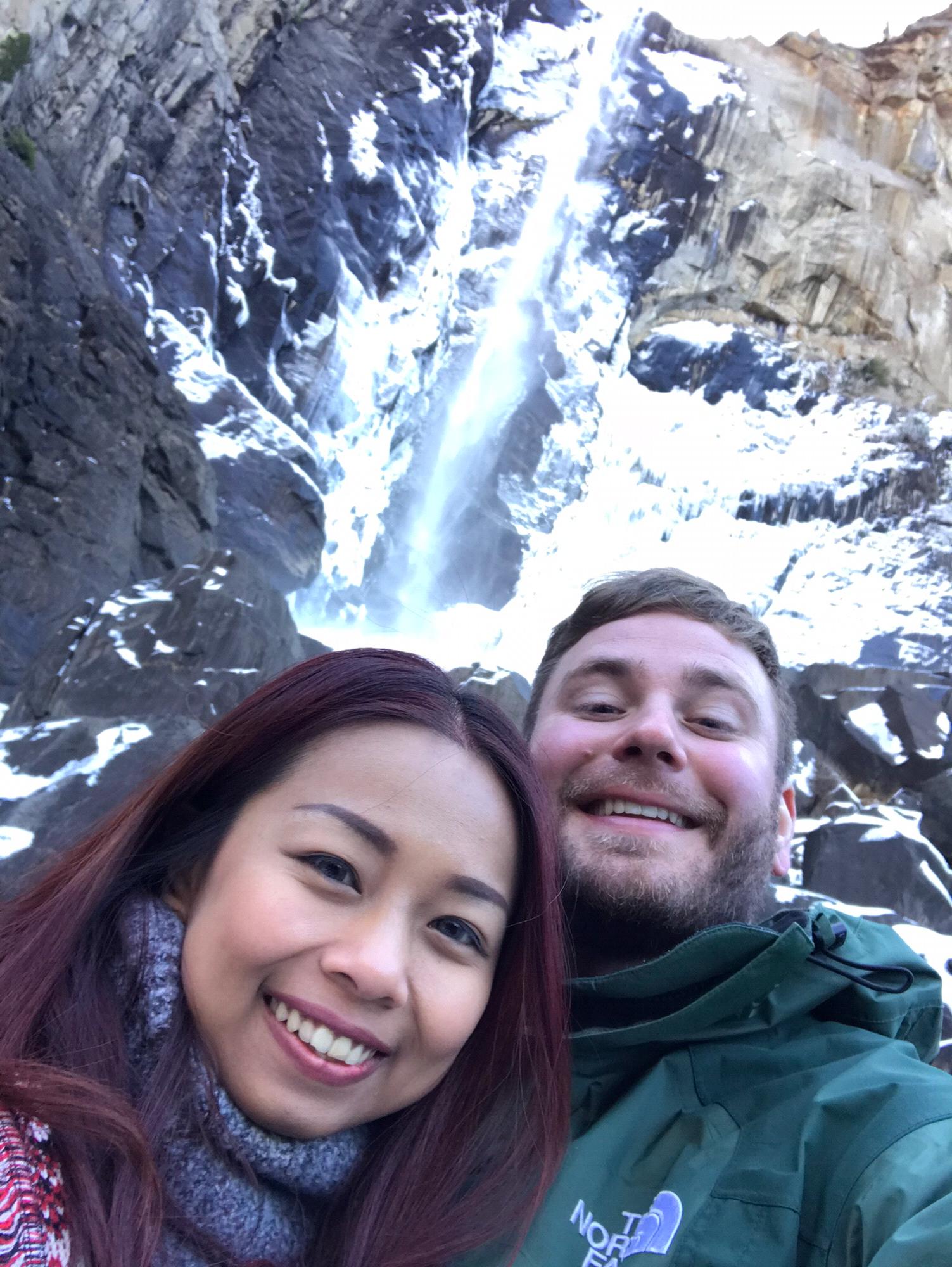 Our first time went to Yosemite together, where i know Teddy is really good at ice skate, he also taught me too :)