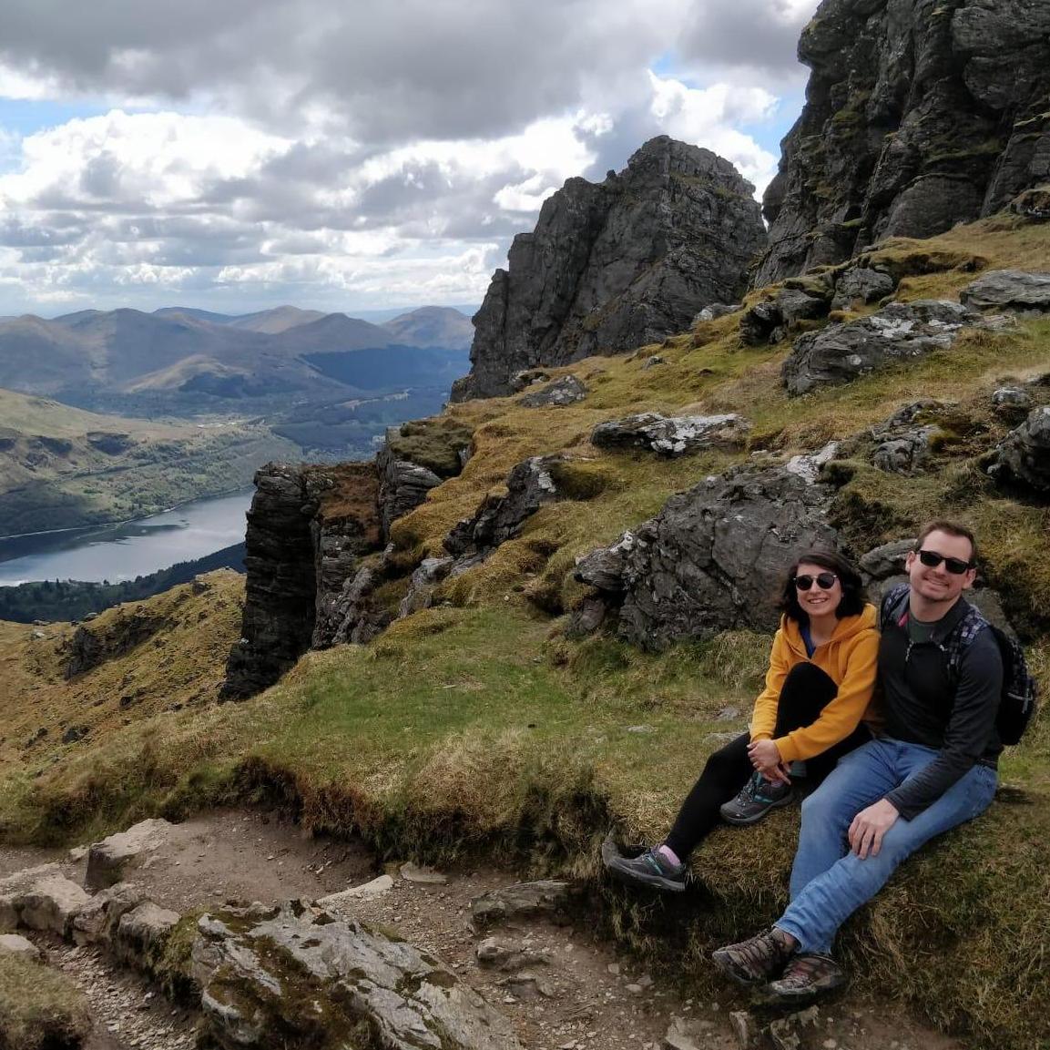 Our engagement trip, when we returned to where it all started in Scotland.