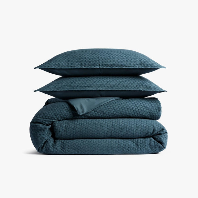 King/California King Honeycomb Cotton Duvet Cover & Sham Set Cove - Parachute for Target