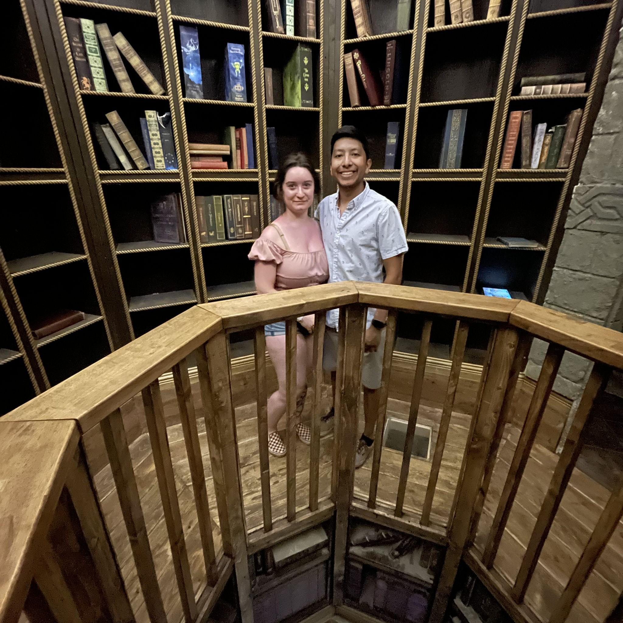 Zimmer Not-Fam vacation to The Dells. We snapped this photo in a wizards quest room.