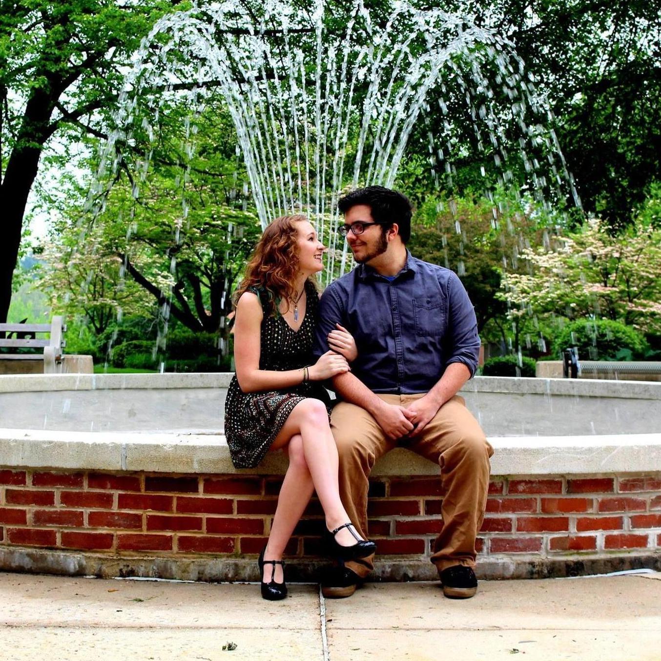When we were having our graduation pictures taken around the York College campus, one of the groundskeepers came by and turned on the fountain just for us to get some amazing shots.