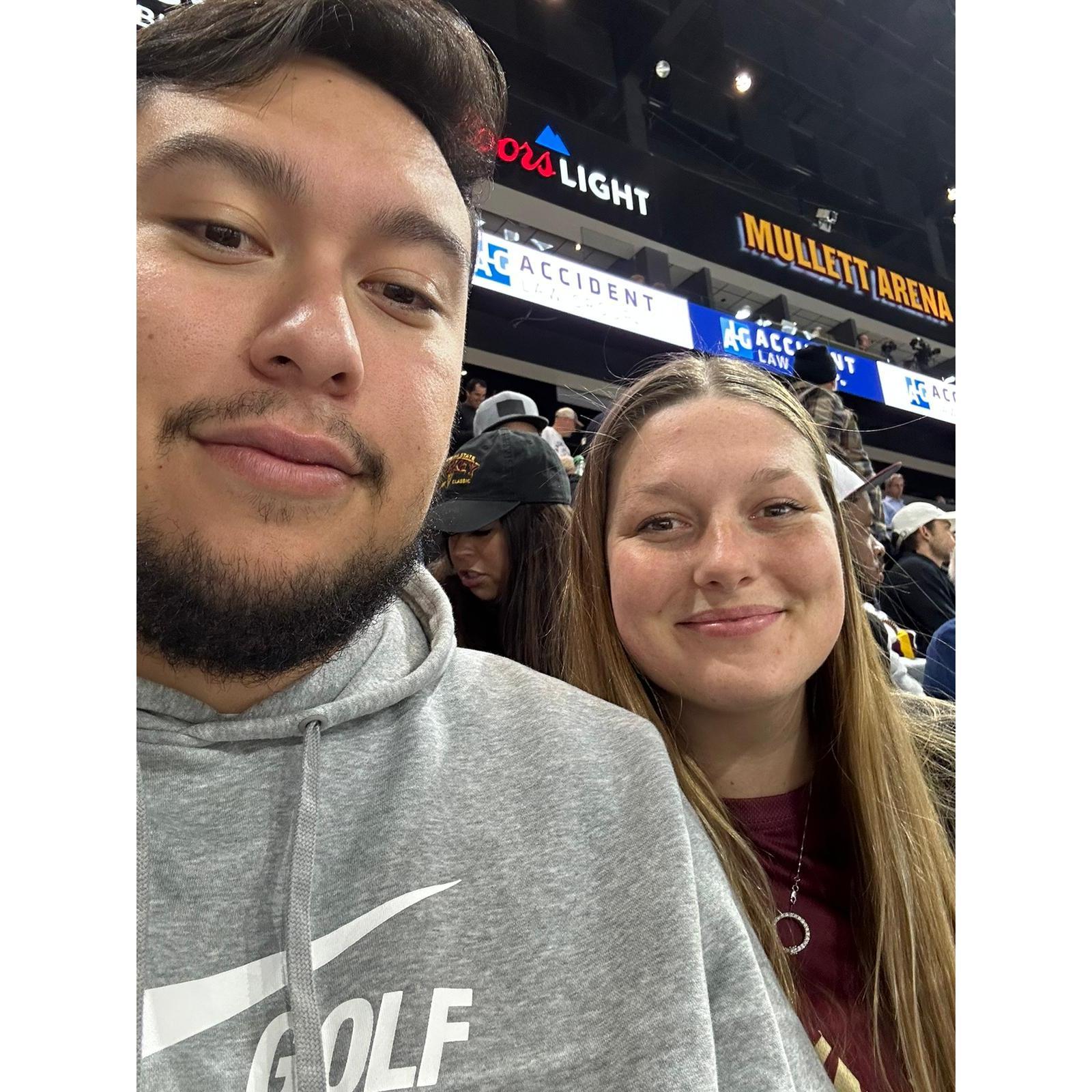 Hockey game in the new Mullet Arena for Arizona State University and Arizona Coyotes!