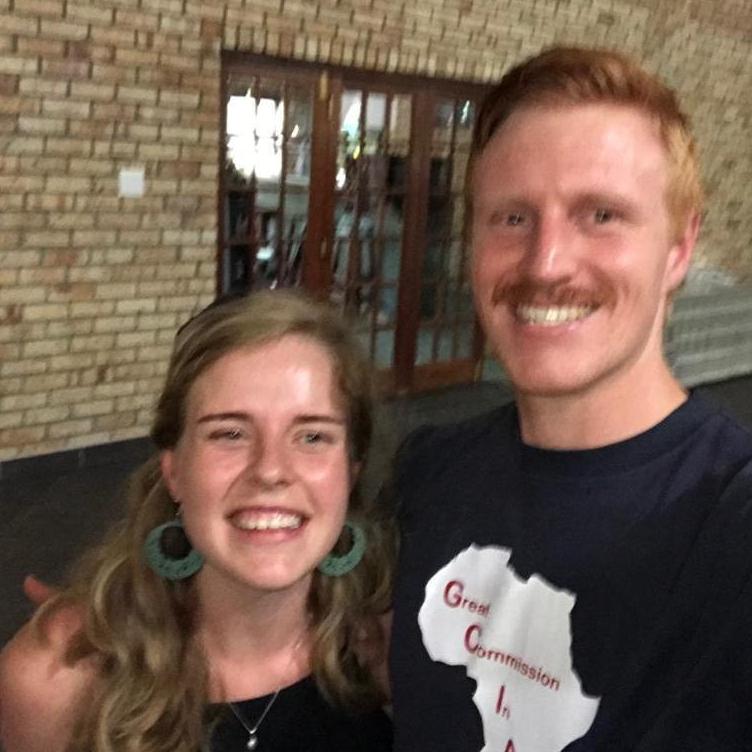 The day we met. It was a hot summer's day at church. Can't say for sure that this is the reason for our blushing red faces! What a special day!
