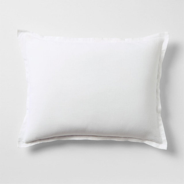 Aire Natural EUROPEAN FLAX ™-Certified Linen Crisp White Standard Bed Pillow Sham