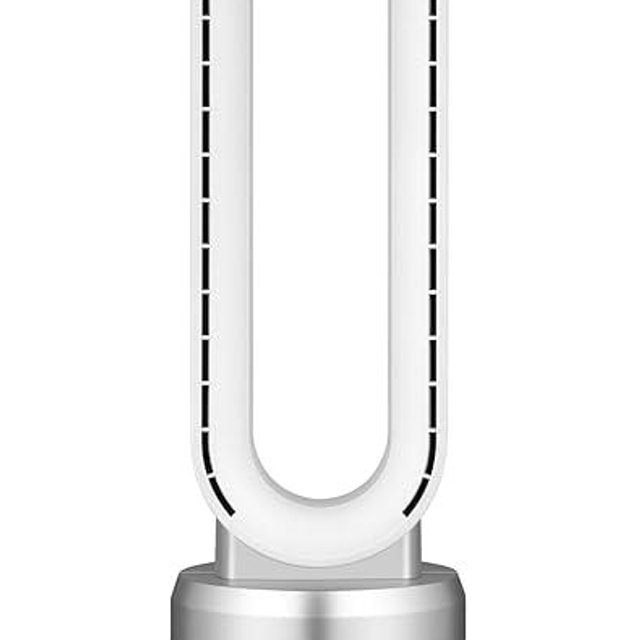 Comfort Zone Tower Fan for Bedroom, 40 inch Bladeless Stand Fan with Remote Control, 9H Timer, Wide Area Oscillation, Push Button Digital Display, 3 Speed Home Floor Fan, Silver