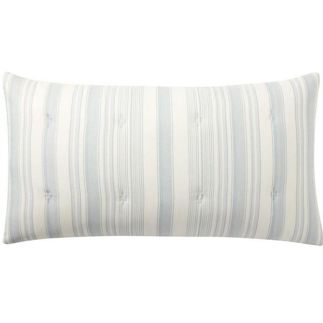 Chambray Hawthorn Stripe Cotton Comforter Sham, King