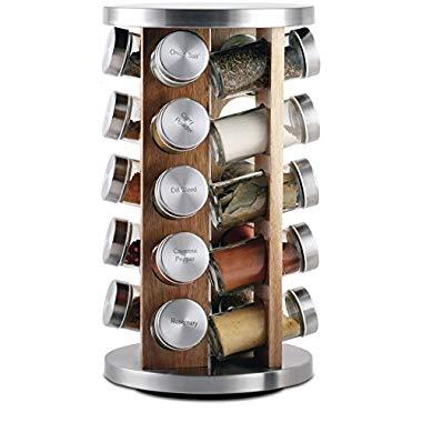 Orii GSR3519-L Rotating Spice Rack, Light natural wood