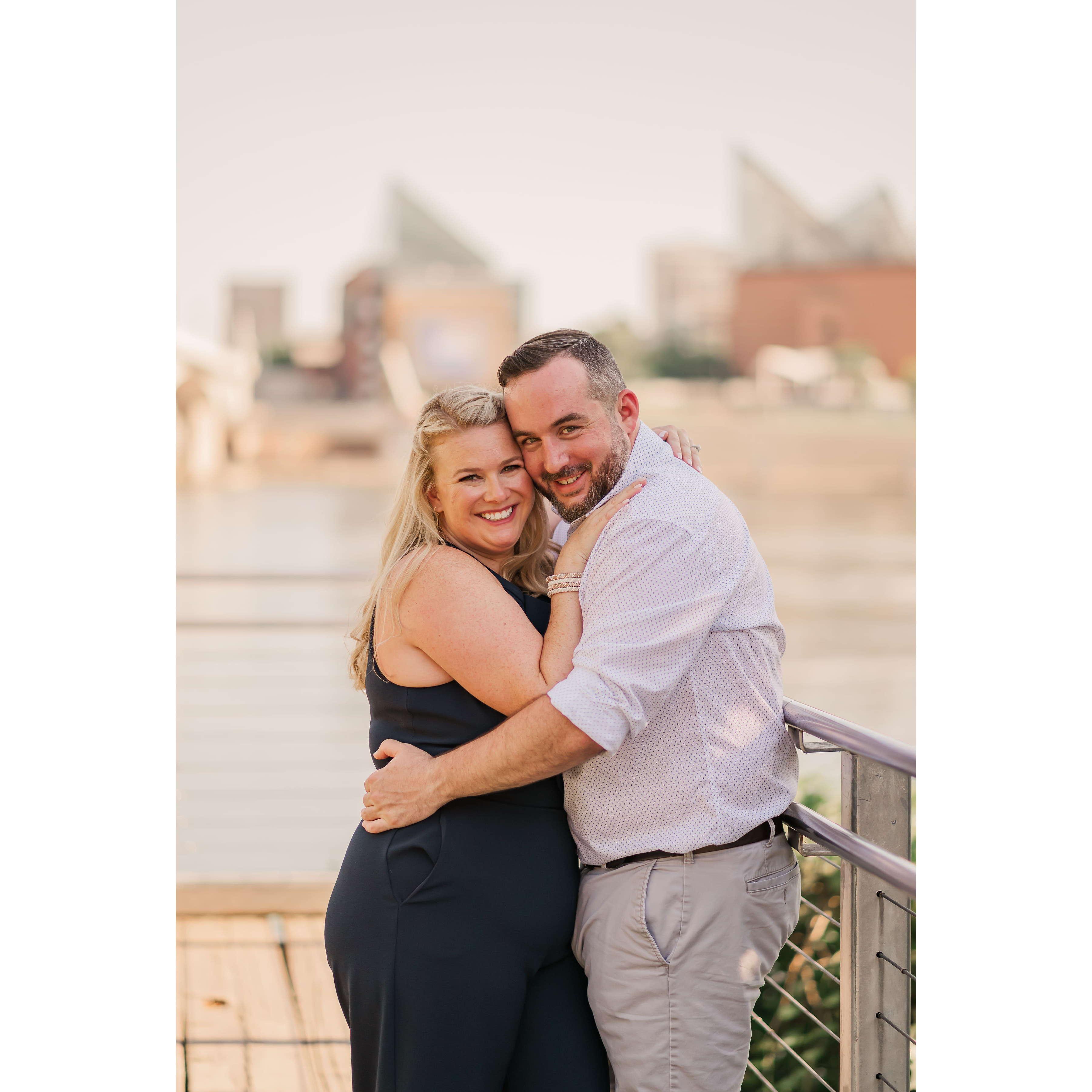 Engagement pictures in Coolidge Park, Chattanooga, TN.