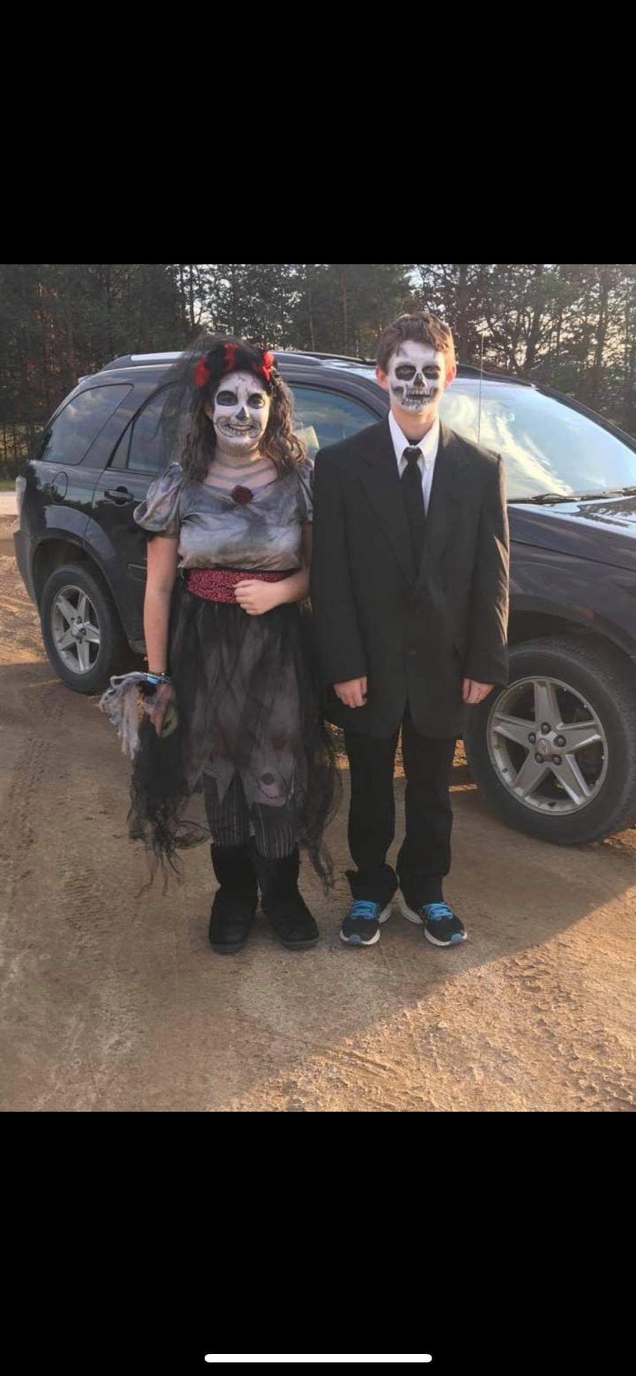 The bride and groom’s first Halloween as a couple!