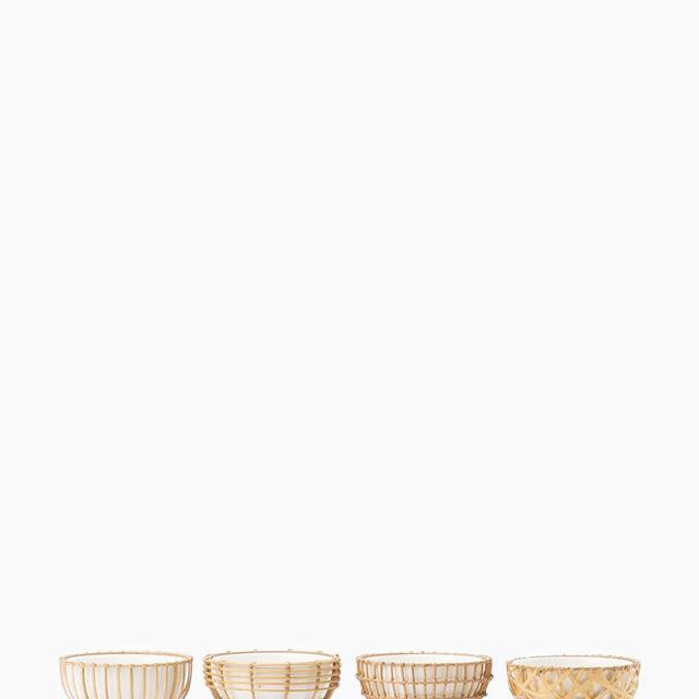 McGee & Co Wicker Lined Condiment Bowl (Set of 4)