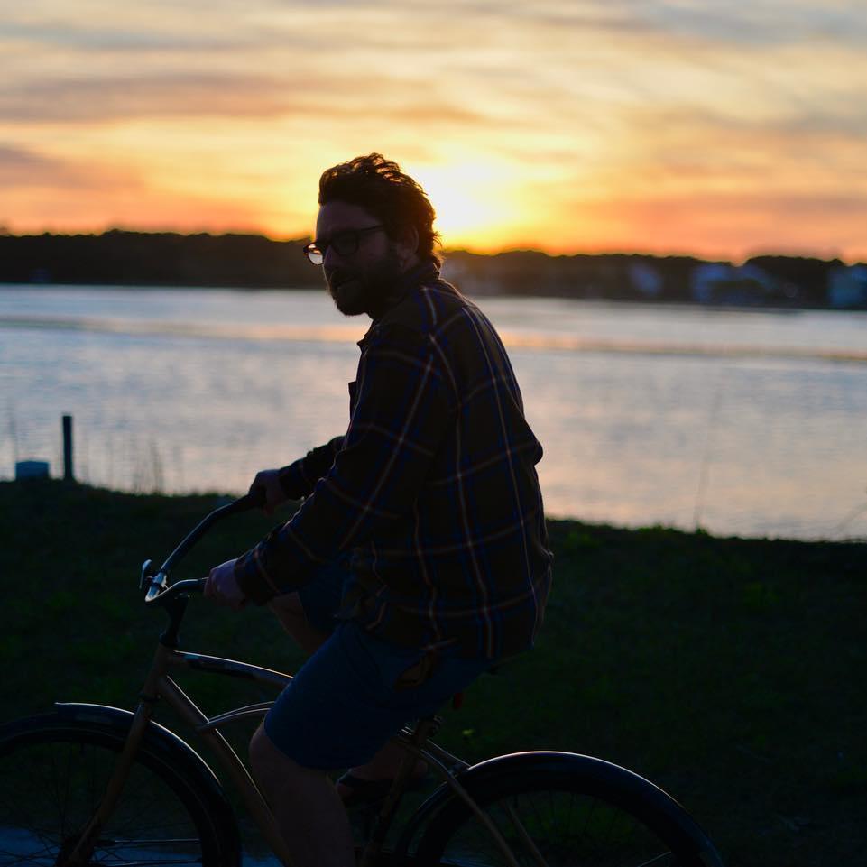 Sunset bike rides at the beach