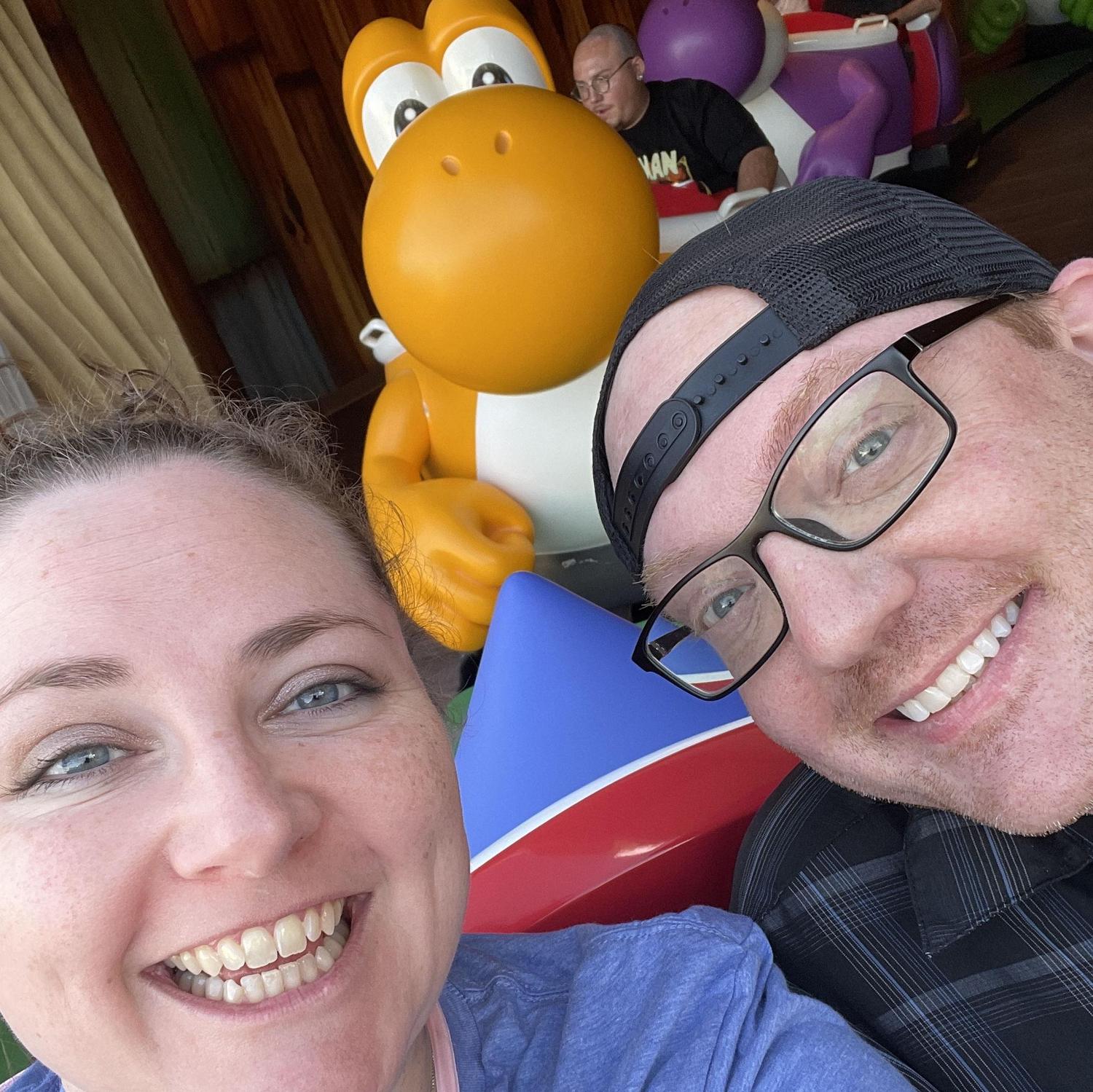 On the Yoshi ride in Super Nintendo World (Universal Epic Universe)