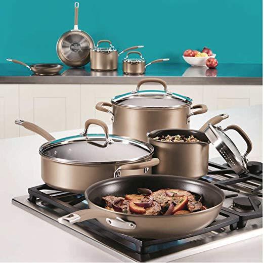 Circulon Premier Professional 13-piece Hard-anodized Cookware Set Stainless Steel Base