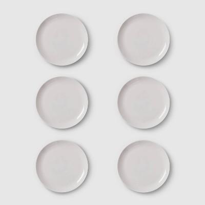 10.7" 6pk Glass Dinner Plates Gray - Made By Design™