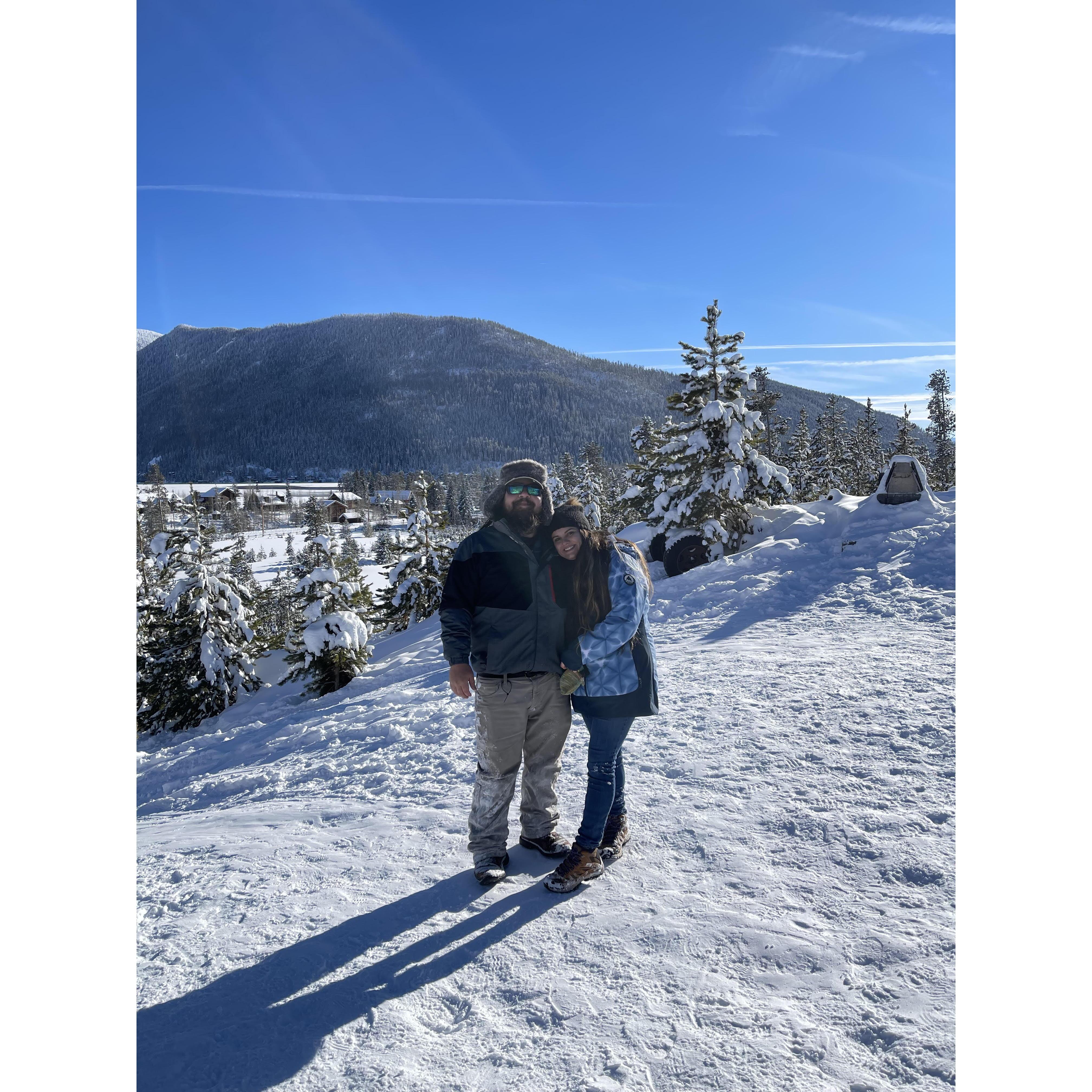 This was taken only seconds before Austin proposed!! 
Winter Park, CO 1/2/2021