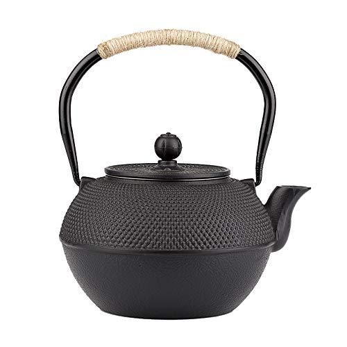 Cast Iron Tea pot, Japanese Tetsubin Tea Kettle Durable Cast Iron Teapot with Tea strainer and a Fully Enameled Interior (1200ml)