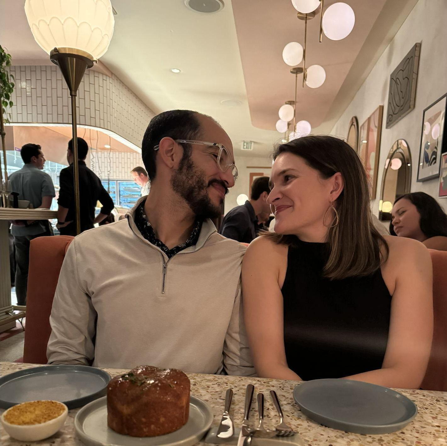 We love food. :) Sharing a beautiful meal at Jeune & Jolie in San Diego.