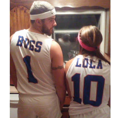 This is from our first Halloween together. We decided to go to Wright State and sleep in my car for the night. We both decided that was the worst decision ever.