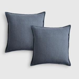 Quince European Linen Flange Edge Pillow Cover - 20x20, Nightball