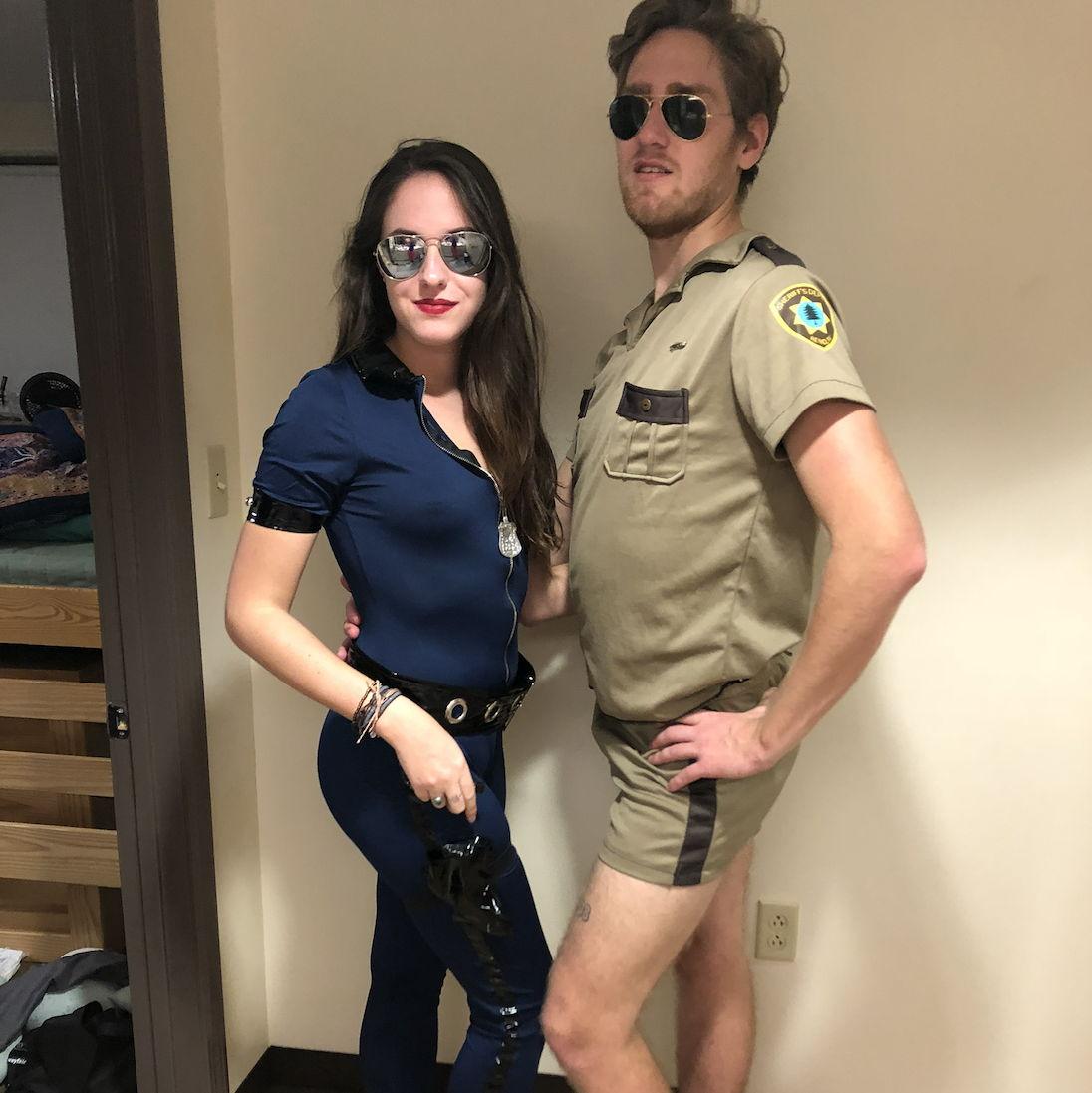 Just in case you thought we were kidding about Halloween - this is our first one and to the left you can see Kerry's messy dorm room