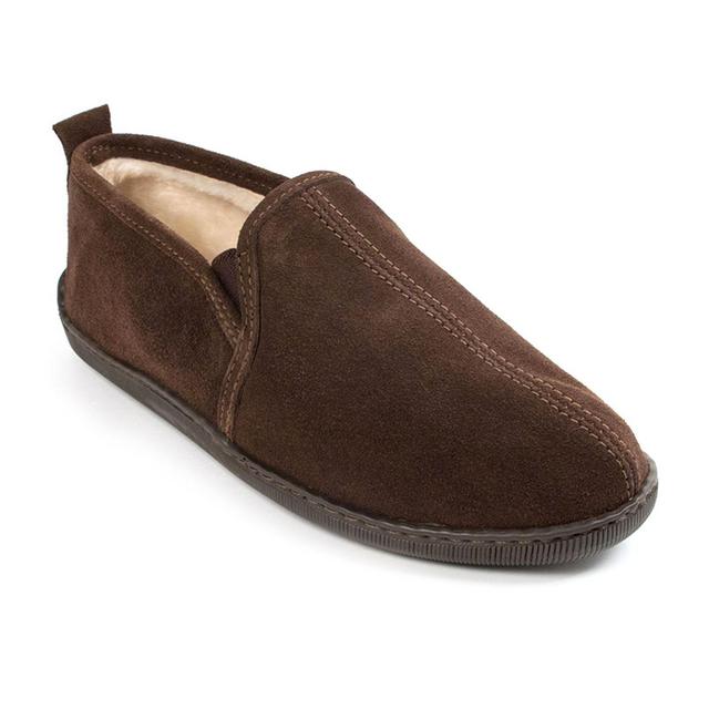 Minnetonka® Size 11 Romeo Men's Slippers in Chocolate