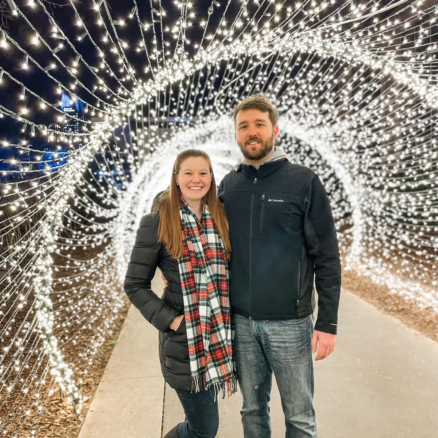 One of our first photos together, December 2023