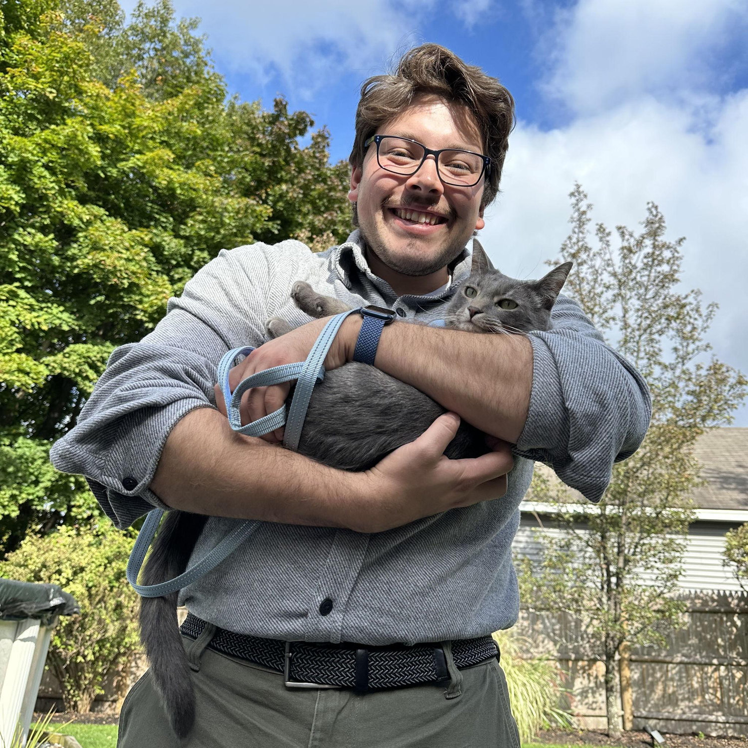 Steve and Hilda during her outside time.