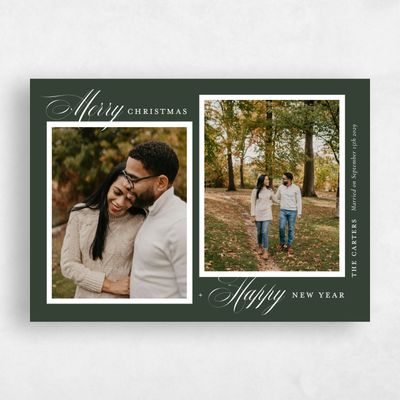 Green Landscape Holiday Card - Millerton