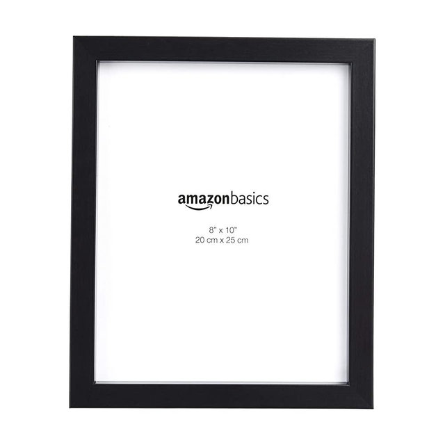 Amazon Basics Photo Picture Frame - 8" x 10", Black - Pack of 5