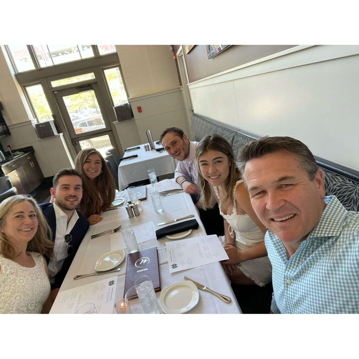 Kelly's graduation dinner in South Bend, IN (May 2022)