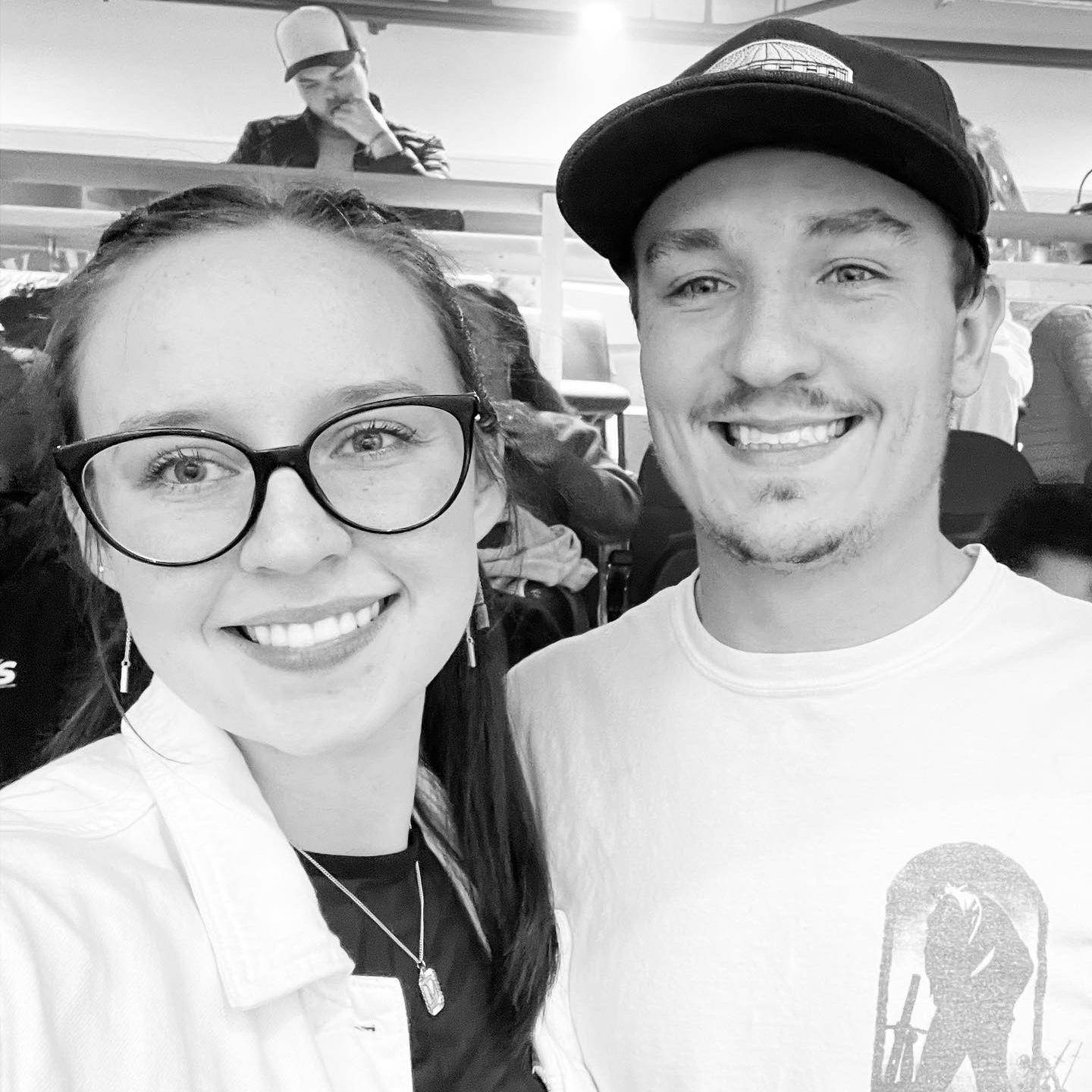 Mark and Maddi watching one of their favorite music artists, Post Malone