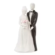 David Tutera™ Bride & Groom 3D Cake Topper, White