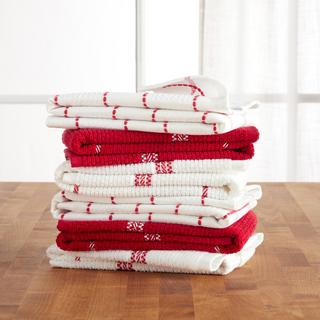 Modern Waffle 6-Piece Kitchen Towel Set