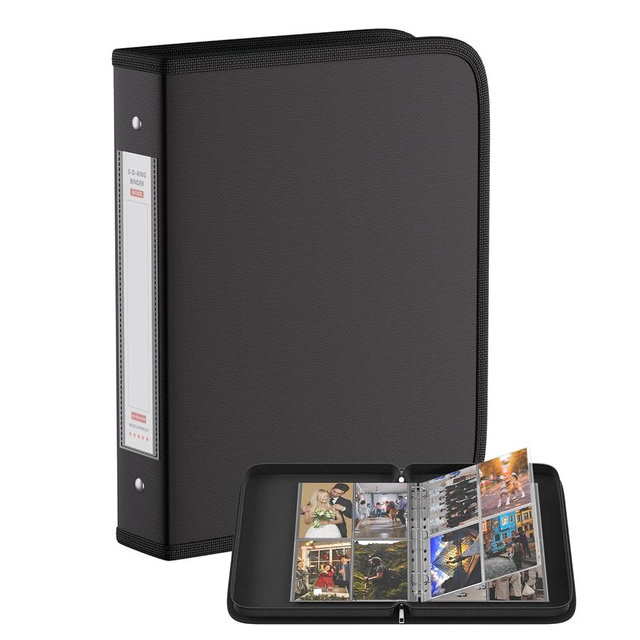 Tamfile Large 4x6" 400 Pocket Album, Fireproof Photo Binder with Plastic Sleeves (50 Pages), Waterproof Heavy Duty Photo Portfolio Folder with Clear Sheet Protectors, Each Page Holds 8 Pictures