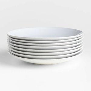 Craft White Stoneware Coupe Dinner Plates, Set of 8 + Reviews | Crate & Barrel