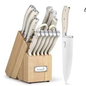 Kuisine Chef Knife Set (15PCS,Ivory)